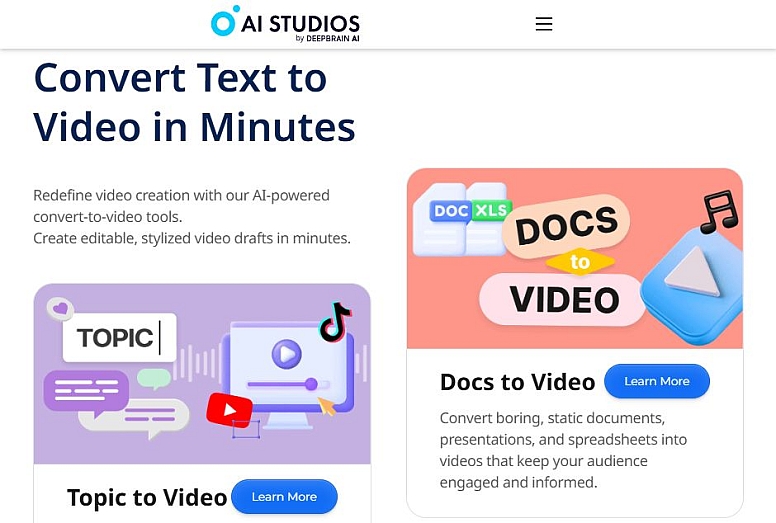 aistudios video tools