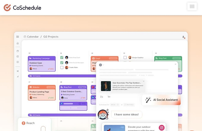 coschedule social media tool