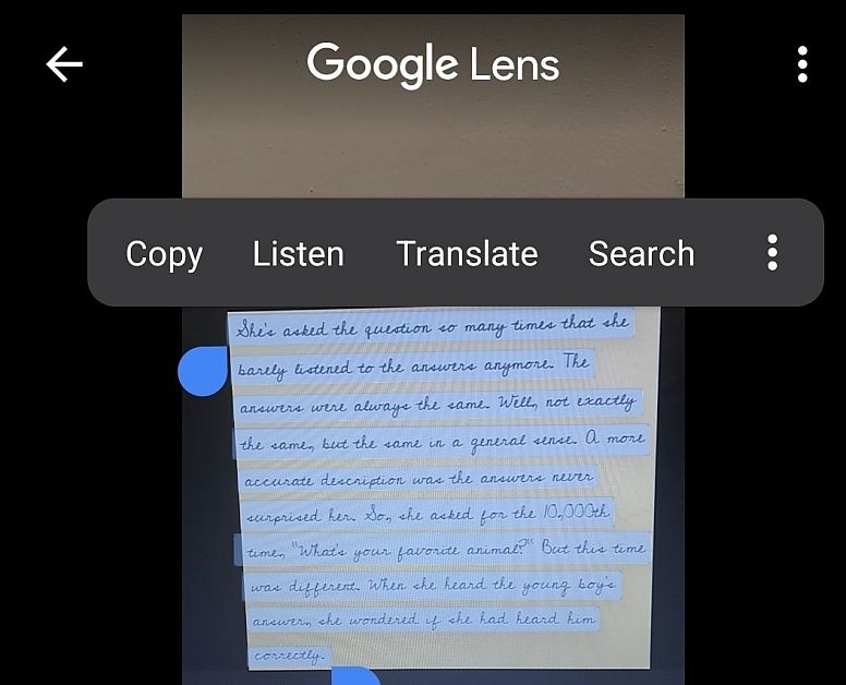 google lens features