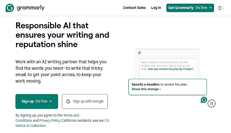 grammarly tool