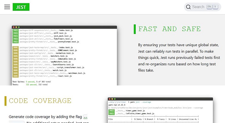 jestjs web development tool