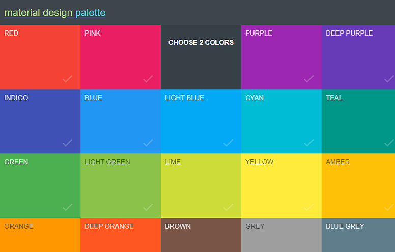 material design palette