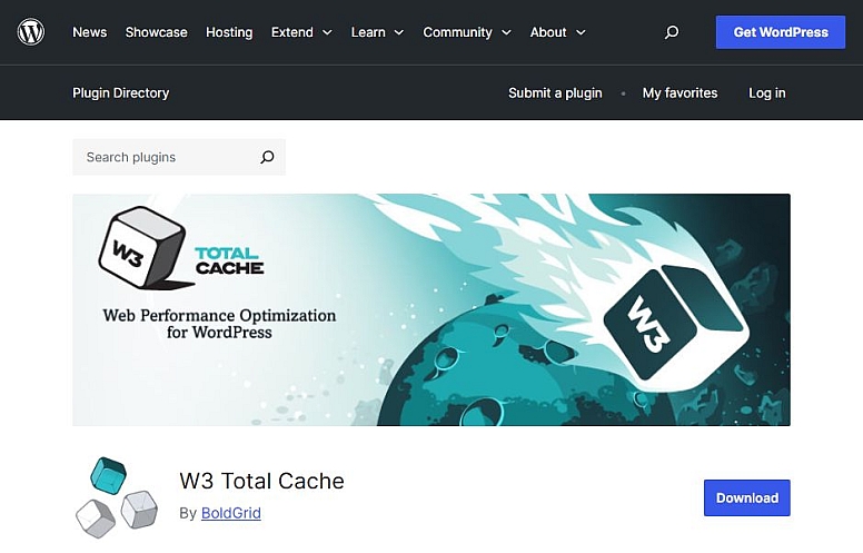 w3 total cache word press plugin